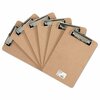 Universal Hardboard Clipboard w/Low-Profile Clip, 1/2" Cap., 6 x 9, Brown, PK6 UNV05561